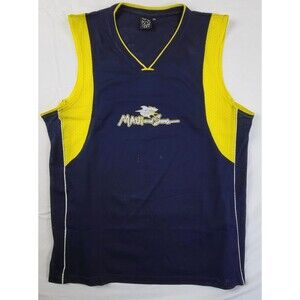 Vintage Maui & Sons Shirt Jersey Mens XXL Blue Surf Tank Top Rare 90s Netted